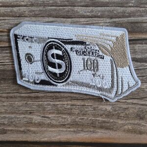 One Hundred Dollars Cash Hustle Money Get Paid Work Hard  Iron on Patch